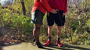 Ever wonder why my mother-in-law grips my cock while I pee outdoors?