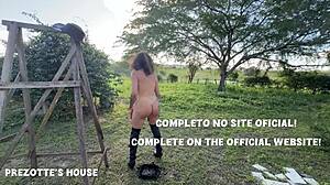 Big Cock Fills Sabrina Prezotte's Ass in Brazil Trans Fuck