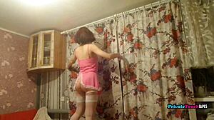 i love my russian girl's long legs fingering natural pussy