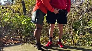 Ever wonder why my mother-in-law grips my cock while I pee outdoors?