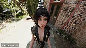 brunette shadowheart fucks cums moans baldur's gate iii cosplay vr parody