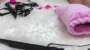 oiled massage turns into glass dildo pussy and asshole pounding she screams home swollen to husband