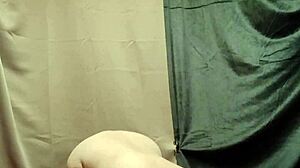 Housewife Slave Cuffs Herself for Outdoor Dildo Play