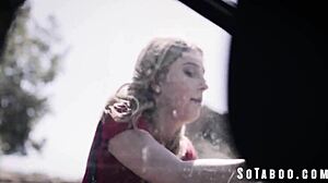 bipolar hitchhiker kirsten scott deepthroats then rides monster cock