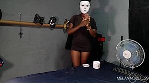 Thick Ebony Slut Rides Dick Hard In Fishnets, Curvy Homemade First Time Action Pt1
