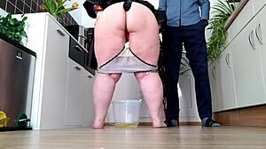 wanna see this milf mother-in-law's hairy wet pussy and perfect ass up close?