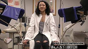 yasmine woods spreads pussy for closeup domination blowjob then cum blast on natural tits