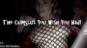 Dick Hungry Hotwife Swallows Cum in Blowbang!