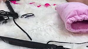 oiled massage turns into glass dildo pussy and asshole pounding she screams home swollen to husband