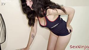 step-mom slips right onto my throbbing cock while cleaning, what happens next?!