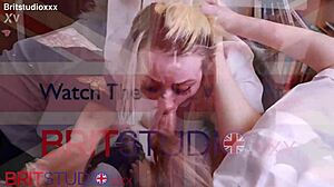 Two British 18yo college girls suck cock then snowball cum