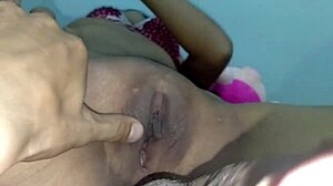 Amateur college couple films PAWG's big tits jiggle in intense doggystyle creampie