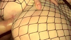 Blonde Amateur's Rough Fishnets Fuck Ends in Massive Facial Cumshot