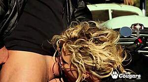 What If Milf Kiara Diane Swallows Biker's Cum Deep?