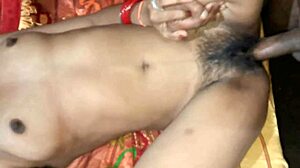 newlywed indian wife eagerly sucks cock before hard missionary pounding from husband
