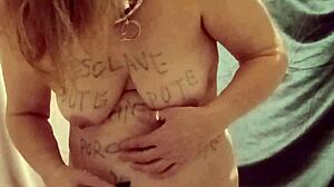 Housewife Slave Cuffs Herself for Outdoor Dildo Play