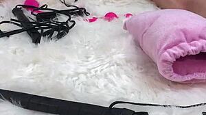 oiled massage turns into glass dildo pussy and asshole pounding she screams home swollen to husband