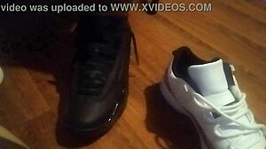 wanna get me some size 13 sneakers to worship these bare feet while i tease you barefoot?? 👟😈