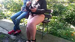 sexy curvy stepmommm knows how to tease her fetish stepsonns big cock with her wet milf pussy outdoorrr