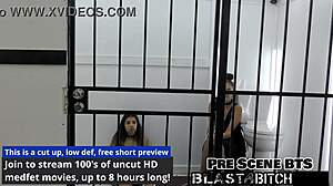 patient in gloves face-fucks latex nurse backstage till she moans hard