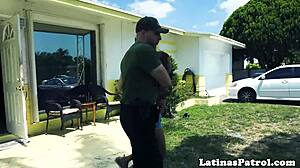 real latina immigrant bent over handcuffed pounded by agent casting