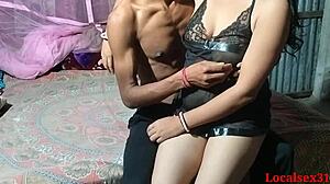 Local desi boudi girlfriend gets hardcore doggystyle fucking close up by black friend