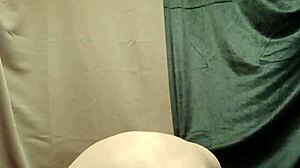 Housewife Slave Cuffs Herself for Outdoor Dildo Play