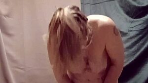 Housewife Slave Cuffs Herself for Outdoor Dildo Play