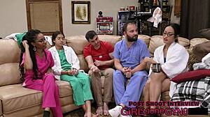 Channy crossfire spreads ass for anal fingering in latex gloves physical