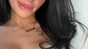 horny american college coed student masturbates squirts solo on webcam pov
