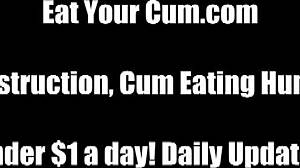 open that mouth wide and guzzle your hot cum down now