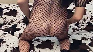 I anal fuck my milf secretary in stockings creampie finish