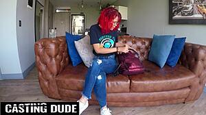 wanna see this redhead latina teen gag on monster cock in messy pov?