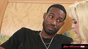 Blonde Babe's Pussy and Ass Destroyed by Monster Cock Cowgirl Deepthroat Riding Sideways!