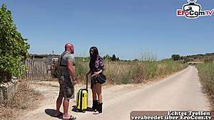 yo, i picked up this sexy deutsche latina tourist on mallorca and fucked her by the pool