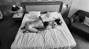 turns out my brunette wife rides her boss cowgirl in our bed while moaning loud