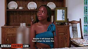 Cute 18yo Ebony Face Fucked Rough Then Doggystyle POV Slam