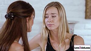 Busty Milf Rims Small Tits Stepdaughter's Ass To Ignite Hot Lesbian Passion