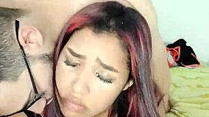 18yo stepsis miami gives quick sloppy blowjob to big cock in parents room