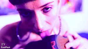 My Vans Sneakers Choke Gag and Make You Explode Cum All Over Latina Feet Goddess