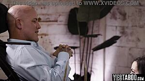 Mature guy rails petite milf secretary doggy shares with stepson