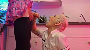 The amateur European couple gets wild when he unleashes PISS on her CUTE FACE after intense SUCKING and cumshot