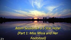 BDSM Maledom Whips Slave in 5-Star Hotel Humiliation Session