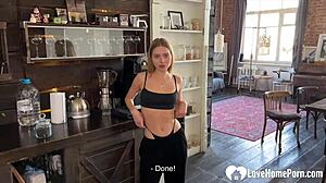 my cock-hungry girlfriend bends over for deep doggy style pounding