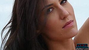 carmen nikole the petite portuguese milf strips sensually outdoors ripping clothes off her small tits