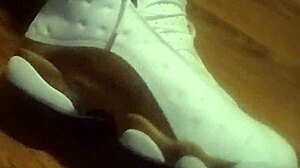 wanna get me some size 13 sneakers to worship these bare feet while i tease you barefoot?? 👟😈