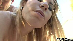 Blonde First-Timer Chokes On Daddy's Monster Cock Before Rough Anal And Full Body Cum Spray!