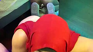 mia niqab housewife blows husband cums in mouth mirror behind thong ass shake