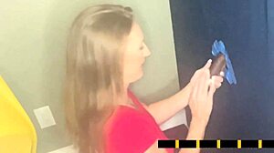 brandi takes a bbc stranger's load at her first glory hole to get impregnated