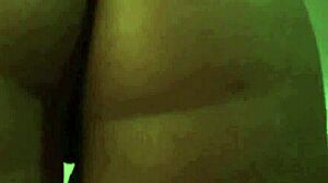 Black girlfriend grinds her thick ass back and forth on boyfriend's lap teasing him relentlessly